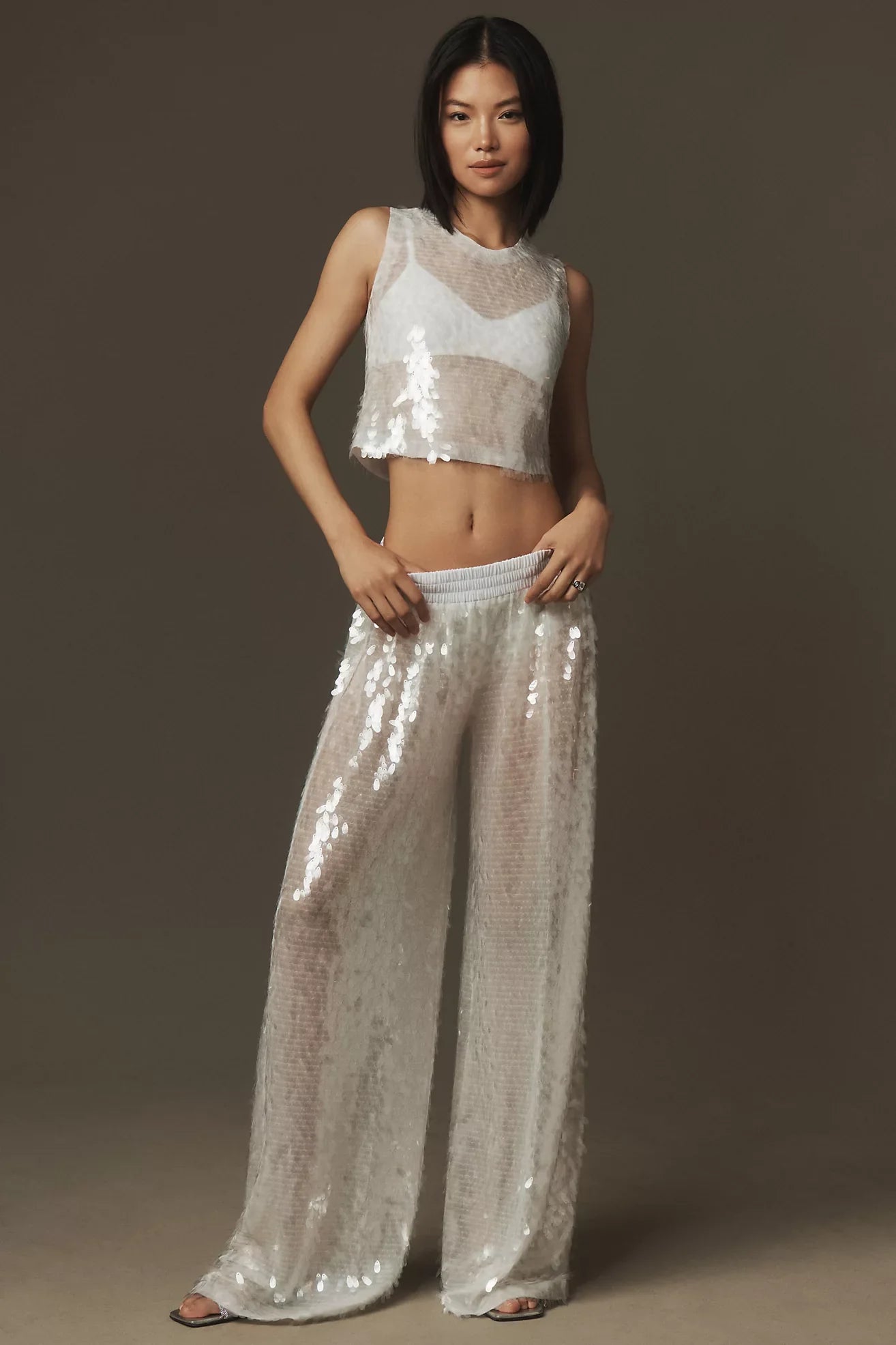 Vellora Glam Pantalon Évasé à Paillettes