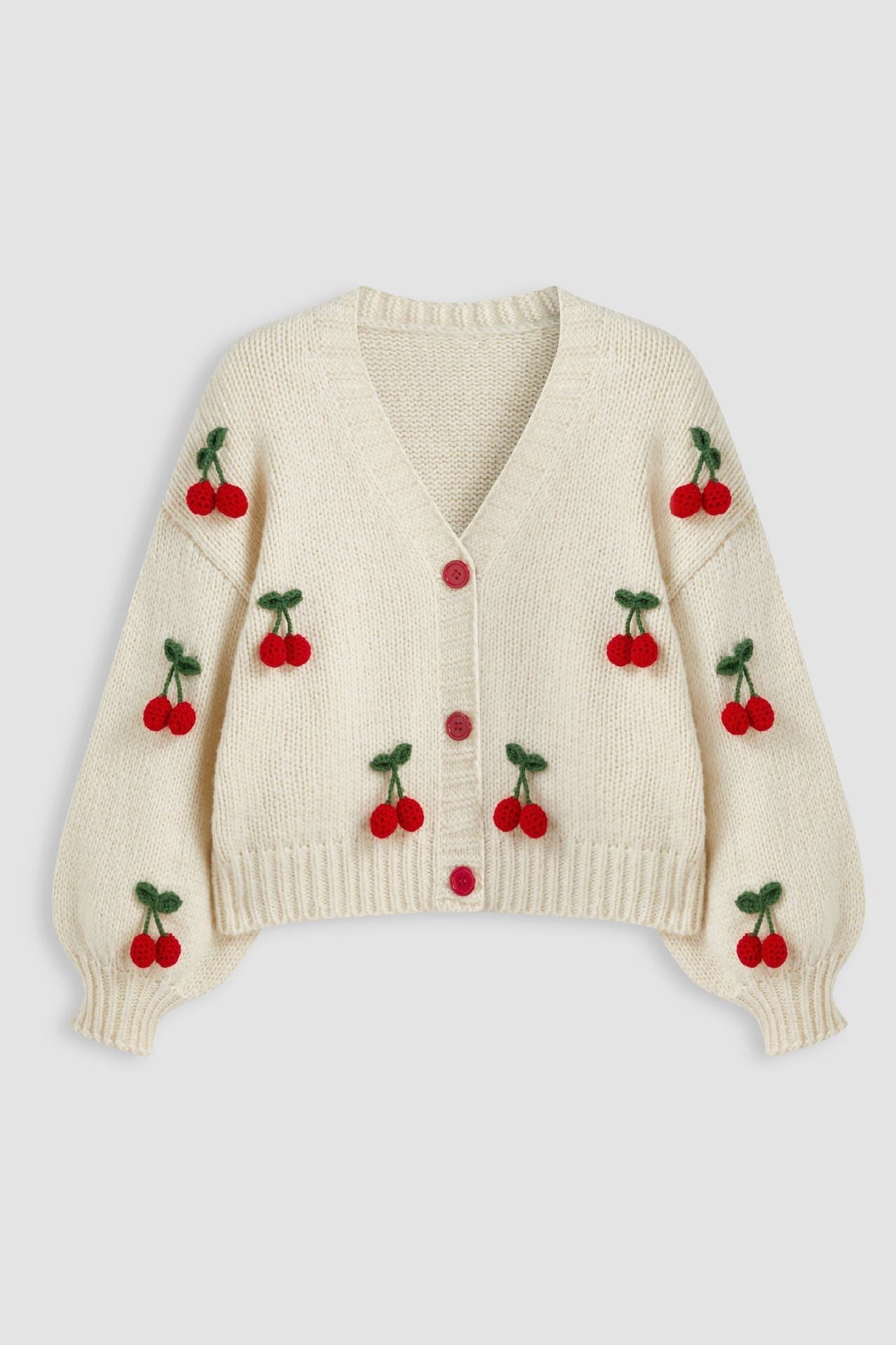 Vellora Cherry Charm Cardigan