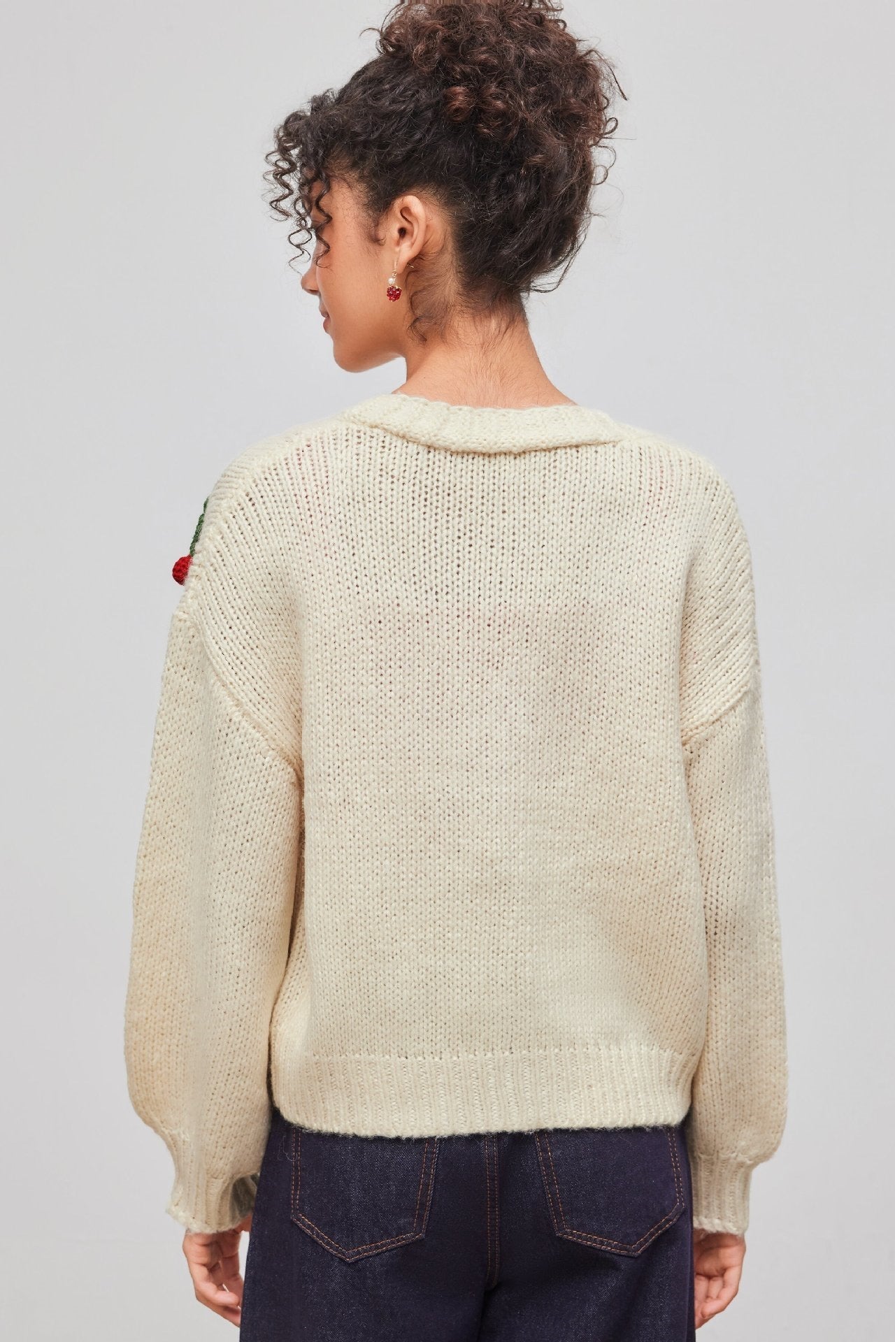 Vellora Cherry Charm Cardigan